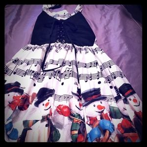 Snowman Christmas dress